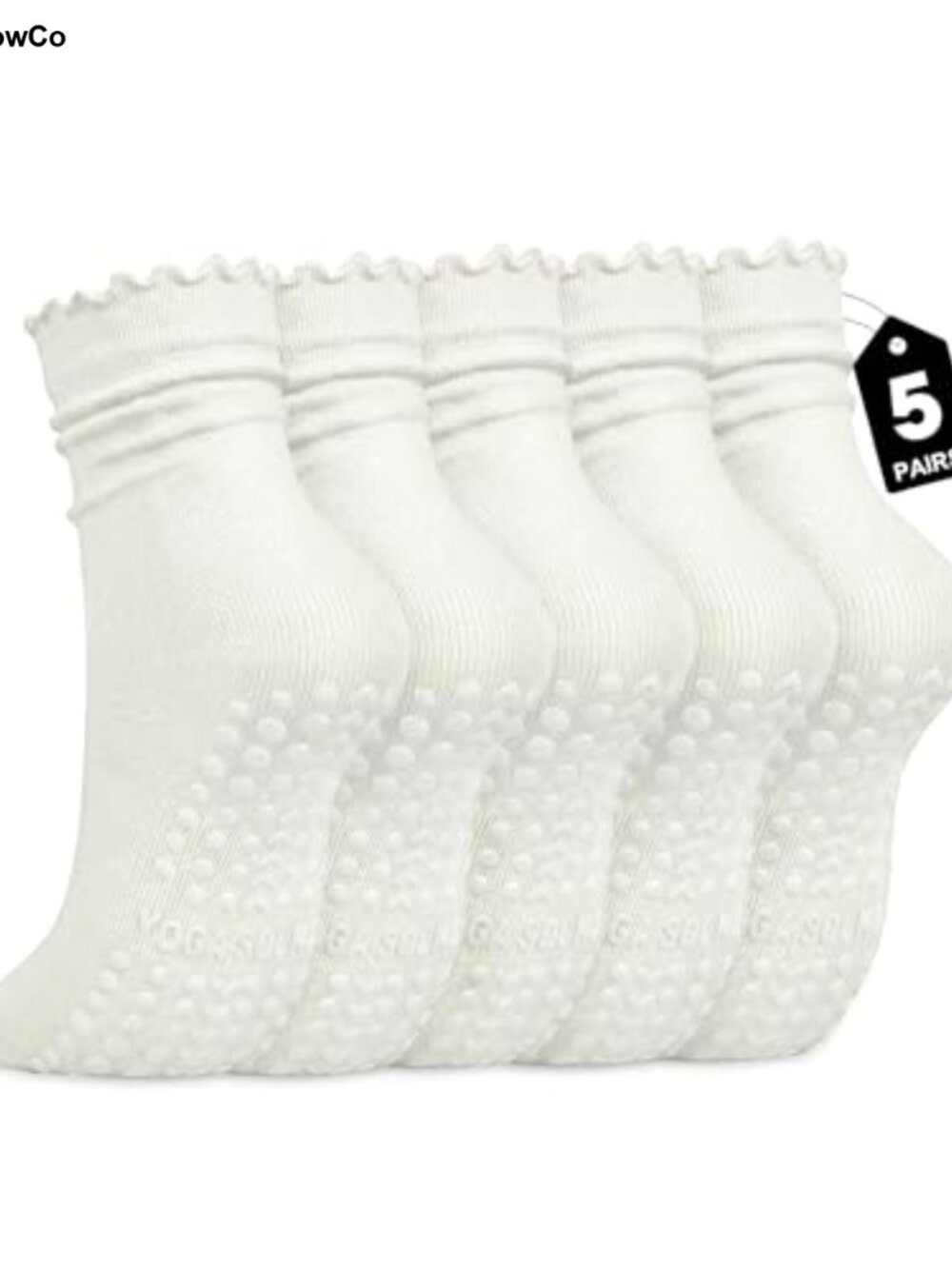 Pilates Socks with Grips Cotton Non Slip Yoga Barre Socks